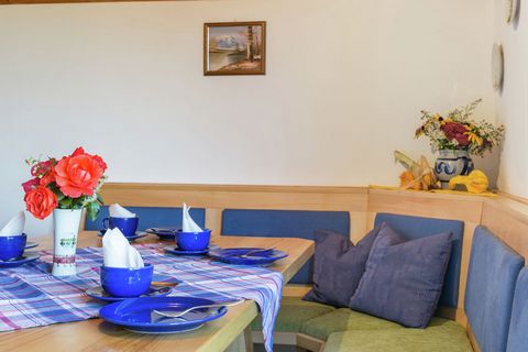 The cozy 2-bedroom farmhouse on a sunny hillside in Reitersau welcomes you to enjoy a peaceful vacation. Set near a forest, it comes with central heating, terrace, and balcony and is perfect for a family of 5 with children to stay. It's a perfect lan...