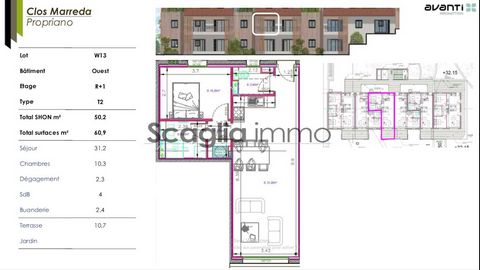 The agency SCAGLIA Immo offers for sale this apartment type 2 in VEFA on the first floor. The living area is 50.2 m2 with a terrace of 10.7 m2, and an equipped kitchen included in the price. Ideally located in a new, secure and environmentally friend...