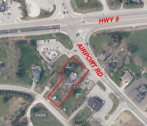 Conveniently located at Airport Rd & Highway 9. Currently used as residential property. Zoned CV (Village Commercial). Large lot to accomodate Car Dealership, Car Rental or a Service Centre. Leasehold improvements negotiable. Available immediately wi...