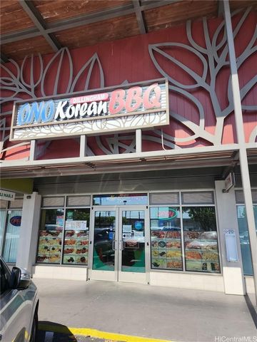 Great opportunity to own a well established turn key Korean BBQ takeout restaurant in the heart of Kapalama shopping center. Terrific location on Kapalama shopping center with plenty of parking. Large enough space for all kinds and several refrigerat...