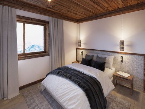 Chalet Valentine, in the heart of La Rosiere, offers for sale a 5-room apartment on the top floor, 126 m2 and 14 m2 under 1m80. Close to all amenities and the ski slopes, this apartment will provide you with all the comfort you could wish for, thanks...