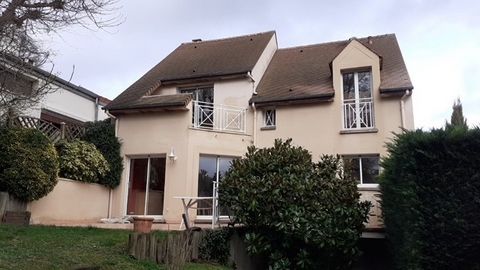 BURES SUR YVETTE: In the Hacquinière district, 6 minutes walk from the RER station, shops and a school group (kindergartens and primary schools), this house with a living area of 140 m2 (153 m2 on the ground) built on a plot of 360 m2 comprises: On t...