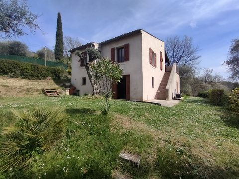 Tales: Overlooking the Paillon Valley. Property of 5021 m2 facing SOUTH/WEST with hundred-year-old olive trees, fruit trees and oaks. On which is built a house with garage and cellars: - On the ground floor House of 70 m2: Entrance with toilet, livin...