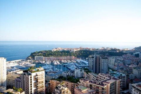 Located in a modern building close to the Casino gardens, this beautiful flat boasts large terraces and panoramic views of the Rocher, the port and the sea. The flat comprises a double living room opening onto a spacious loggia, 2 spacious bedrooms w...