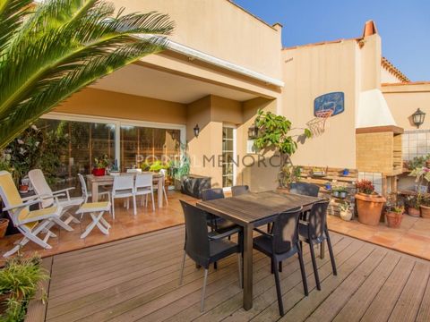 Would you like to buy a house with a patio in Sant Lluís with a special character? This property stands out for the quality of its finishes and for its spacious and comfortable spaces. It has a constructed area of 370 m² divided into two floors. On e...