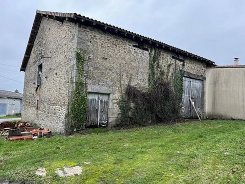 EXCLUSIVE TO BEAUX VILLAGES! Semi detached stone barn in great condition with a garden. Water and electricity are connected but cut off at the moment (electric point is in the workshop opposite - included in the this sale). It is possible to make a c...