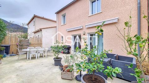 In Villelongue-dels-Monts (66740), a village located between Le Boulou and Argelès-sur-Mer, come and discover this 2014 house (RT2012) with around 83 m² of living space. On the ground floor, you'll find a lovely living area with a lounge, living room...