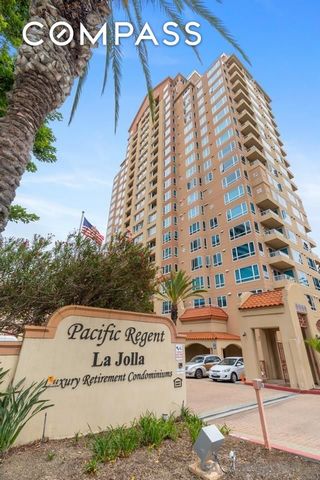 Step into 3890 Nobel Dr Unit 1002, where comfort meets practicality in this 2-bedroom, 2-bathroom condo nestled within Pacific Regents. Spanning 1,153 square feet on the 10th floor, this residence features a functional layout and a modest patio for e...