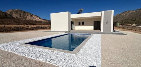 NEW BUILD VILLA IN JUMILLA New Build villa on a large plot in the municipality in Jumilla. Modern one level villa built on a huge plot of 5,000 m2, has 3 bedrooms, 2 bathrooms, guest toilet, open-plan fitted kitchen with spacious living-dining room, ...