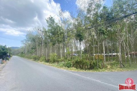 This is a 25 Rai rubber plantation for sale in prime location, close to the Phuket International Airport in Thalang, Phuket. The plot is large and flat, 25-3-62 Rai (41,448 sqm). Its width is approximately 300 meters and its length is approximately 1...