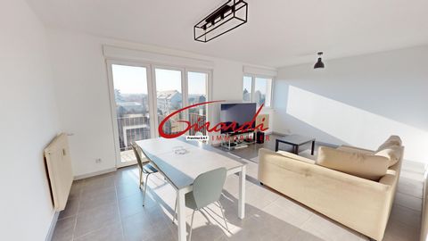 KINGERSHEIM CENTRE , APPARTEMENT RÉNOVÉ DE 59 M2 UNIQUEMENT CHEZ GIRARDI IMMOBILIER VISITE VIRTUELLE DISPONIBLE Situé au 3 ème et dernier étage sans ascenseur Entrée, une belle cuisine équipée indépendante , un séjour de 24 m2 avec accès au balcon cô...