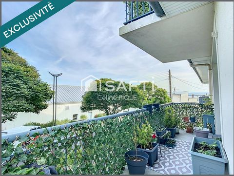 Appartement 3 pièces vendu libre avec cave et garage.