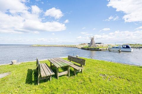 In connection with private housing, we have here a small but cozy apartment with the most beautiful view over Ringkøbing Fjord beautiful partially secluded terrace. The kitchen is in open connection with the living room, which also has room for two s...