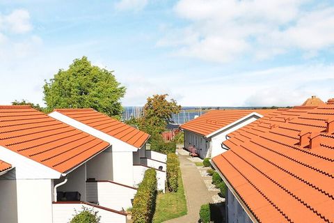 Terraced house located approx. 50 m from the marina. The outdoor area consists of a partially covered tiled terrace. The house is part of Ærø Marina, which consists of 37 houses. The house was renovated in 2007 and decorated in bright colours. The me...