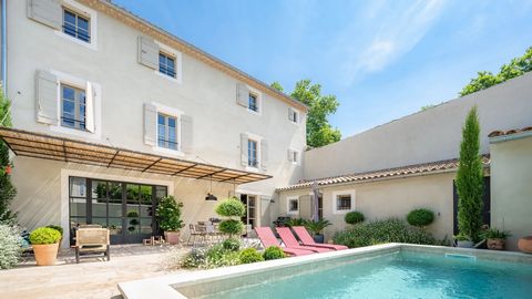 Just 2 minutes walk from the historic centre of Saint-Rémy-de-Provence, this enchanting village house was tastefully renovated in 2019. The property offers a living area of approximately 186m2. It is composed on the ground floor of a living room with...