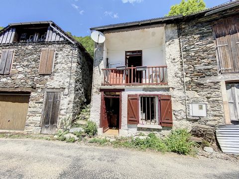 Located in a small hamlet on the heights of the Port, this small house will be perfect to have a small pied-à-terre in Ariège. On three levels you will find on the ground floor a living room with its fireplace. Upstairs, a large bedroom with access t...