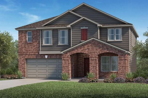KB HOME NEW CONSTRUCTION - Welcome home to 1004 Valley Crest Lane located in Sunset Grove and zoned to Hitchcock ISD! This floor plan features 3 bedrooms, 2 full baths, 1 half bath and an attached 2-car garage. Additional features include stainless s...
