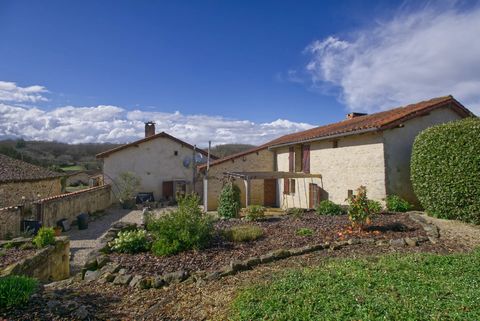 This superb stone property is tucked away in a lovely hamlet, set in the rolling Charente countryside, only 7 km from the beautiful villages of Verteuil-sur-Charente and Nanteuil-en-Vallée with bars/restaurants, a few shops and a small supermarket. Y...