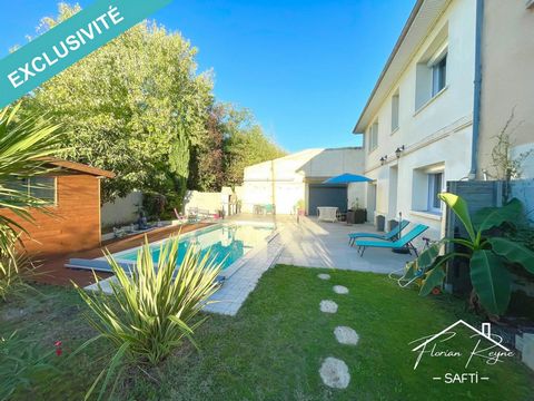 In the heart of Parempuyre this stone terraced house of 144m2, on pleasant grounds of 505m2, with heated swimming pool and a garage. Completely renovated, it seduces with its high ceilings and its neat layout. On the ground floor, a welcoming entranc...