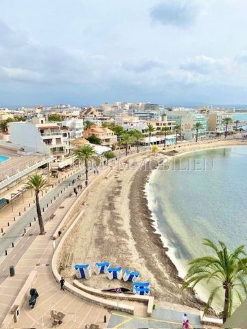 Piso en primera línea de mar con vistas espectaculares - Can Pastilla, Mallorca Este piso en Can Pastilla impresiona por su ubicación única en primera línea de mar y ofrece fantásticas vistas panorámicas a la playa de Cala Estancia y a la bahía de Pa...