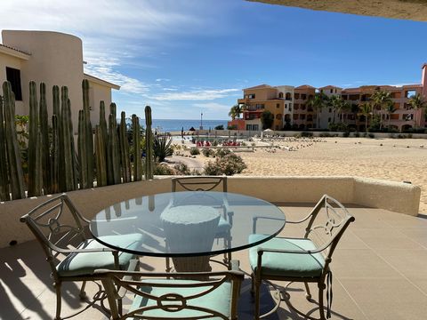 Step from your oversized terrace straight onto the sand from your Beachfront condominium. Enjoy whale watching from your living room or kitchen. Walking distance to all Cabo San Lucas has to offer restaurants marina dolphins sunset cruises and downto...