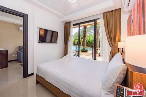 A one bedroom, one bath condominium next to Mai Khao Beach for sale with a rental potential of 6-8% per annum. This unit is 36sqm and has nice mountain and pool views. There is an open living plan with a living room, dining area and equipped western ...