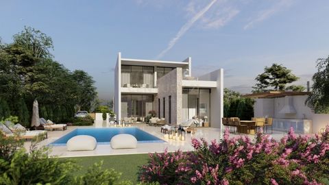 Villa For Sale in Pegeia This luxurious villa, currently under construction, offers an exceptional living experience in Pegeia. The villa spans 300 square meters and is situated on an 618 square meter plot, perfectly positioned in the 3rd row, provid...