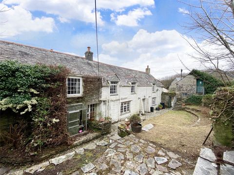 Trethevy Manor is located close to the entrance of St Nectans Glen waterfall, with the initial access along an unmade and unadopted lane. This leads to a side paved area which provides parking. An archway leads into the tucked away front garden, feat...