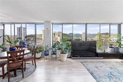 Experience the ease and comfort of condo living in this spacious 2-bedroom, 2-bathroom unit at Kapiolani House! Boasting 1,200 square feet of living space, this home is situated on the preferred side of the building, offering breathtaking views of th...