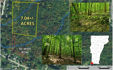 Venha explorar este lote arborizado de 7 +/- acres localizado entre um bairro residencial rural em Bennington VT. Este é o lote 