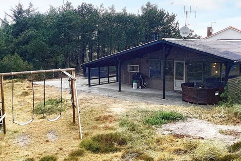 In the middle of the dune landscape, only approx. 600 meters from the North Sea at Bjerregård, you will find this cottage with i.a. table football and exercise bike as well as free wireless internet for entertainment. The house is furnished with a we...