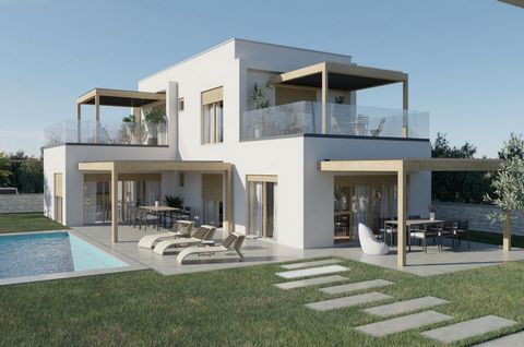 Istria, Rovinj, Dubravci, building land c.p. 1298/2, c.m. Mrgani surface area 1.076 m2 for sale, with valid building permit, project documentation and preparatory earthworks for the foundations of family house of 257,65 m2 - ground floor and first fl...