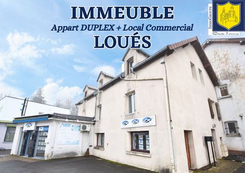 L'Immobilière Du Chateau offers you this building located in the heart of Ronchamp. It consists of a commercial space on the ground floor (Real Estate Agency), currently rented 300 euros. Upstairs, a beautiful duplex apartment with a surface area of ...