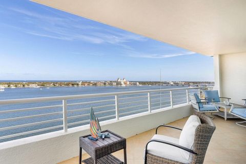 Palm Beach, fabulous direct ocean and Intracoastal views and private oversized terrace. 3 bedrooms, 2.5 bath, mint conditions, 2 adjoining garage parking spaces, marble floors throughout, granite countertops, concierge and valet parking. This unit wo...