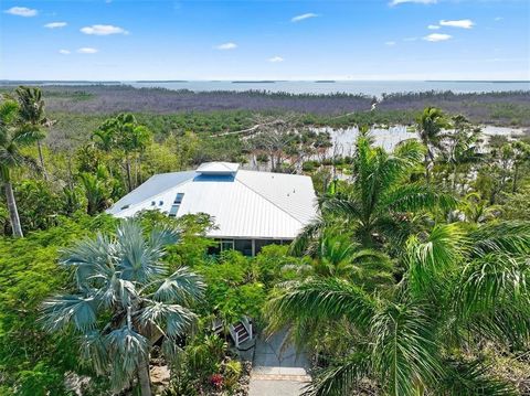 Welcome to your private sanctuary nestled on over 30 acres of paradise in the heart of Pine Island, Florida. Beyond the privacy gate lies a tropical haven adorned with lush fruit trees, swaying Royal and Coconut palm trees, and a captivating boardwal...
