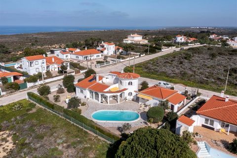 Located in Aljezur. An impressive two storey three bedroom property with swimming pool, separate garage, roof terrace with distant ocean views located on a large plot of 1087m2 in the popular urbansiation of Vale da Telha. This south facing property ...