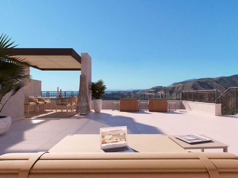 Modern penthouse apartment with spectacular sea views over Marbella Bay to Gibraltar and the stunning Sierra de las Nieves Natural Park. The penthouse apartment features an open plan living and dining area with fully fitted kitchen leading to a priva...