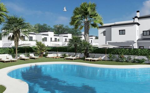 2/3 bedroom townhouses in Gran Alacant, Costa Blanca The American kitchen leads to the living room where we can access the terrace. 2 or 3 bedrooms, 2 bathrooms for an area of almost 94m2. South, East and West orientations. This urbanization is made ...