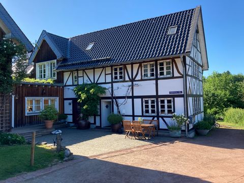 Welcome to our enchanting half-timbered house from the 17th century, located right on the edge of a picturesque forest. The historic building has been ecologically renovated to combine the charm of bygone times with modern comfort. The unique aura of...