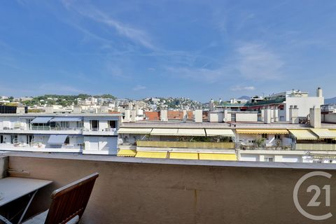 NICE - PROMENADE DES ANGLAIS: Located on the sixth and top floor of a Dikansky building, quiet 1 bedroom apartment of 37.44sqm, composed as follows: Entrance hall, living room opening onto a 4sqm balcony with unobstructed view of the hills, kitchen, ...