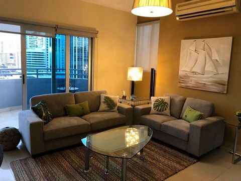 Furnished apartment for rent decorated in Obarrio. Benefits of Location: Living in Obarrio offers a central location in the financial district, with easy access to transportation, services, restaurants, and entertainment. And it is close to the metro...