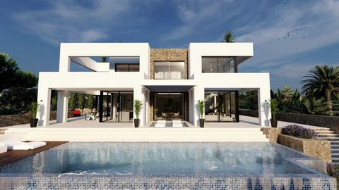 Luxe project voor een te bouwen moderne villa nabij het strand winkels en restaurants in La Fustera aan de kust van Benissa Deze villa met prachtig uitzicht wordt verdeeld over twee verdiepingen en is gelegen in een rustige woonstraat Het perceel hee...