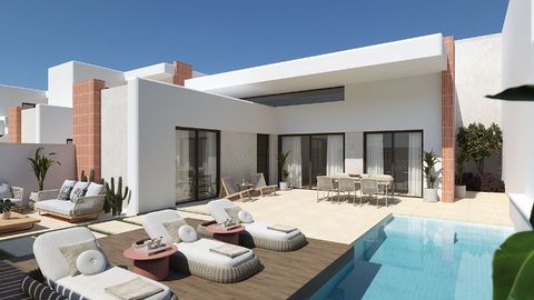 Descripción del objeto: Villas modernas de una sola planta que constan de una superficie construida de unas 77 m² (sin terrazas) con 2 dormitorios, 2 baños (1 en-suite), 1 salón / comedor con cocina y 1 trastero. La construcción de un sótano es posib...