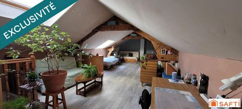 GRANDE MAISON T6 , type longère, en CENTRE VILLE de St-Quentin, grande terrasse et accès véhicule