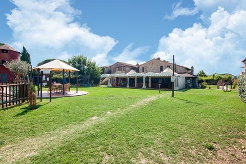 This farmhouse is located near lake Trasimeno has 1 bedroom and is perfect for 4 persons.Ideal for families with children,it has a shared swimming pool and an exclusive children’s pool with water jets,a wellness area with sauna, emotional shower and ...