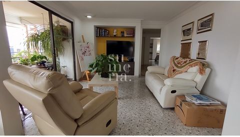 Apartment located in a residential sector of Medellín; It has an integral kitchen, dining room with balcony, three bedrooms, two bathrooms and a social bathroom, service room with separate bathroom, library and terrace. Covered parking and utility ro...