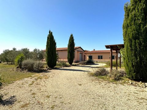 Immersed in the nature of the Maremma Laziale, and precisely in the Santa Maria area, we offer for sale a 140 m2 single-family villa with a 3000 m2 private garden, a 50 m2 agricultural annex, a 48 m2 outbuilding and 2.6 hectares of agricultural land....