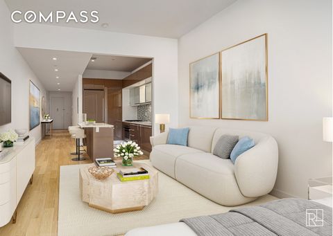 Welcome to 28D, an expansive showpiece by the award-winning Rockwell Group, nestled in the Financial District's signature high-rise condominium at 75 Wall St. This loft-like alcove studio/junior one bedroom atop the 28th floor basks in southern expos...