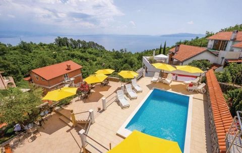 Beautiful boutique-style pansion with swimming pool and breathtaking sea view in Veprinac over Opatija by Ucka National Park entrance! Eco-surrounding, much greenery around. It has large area of 1000 m2 and land plot of 1052 m2. It is split into seve...