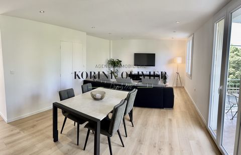 Korine Olivier offers you a beautiful renovated and furnished T3 located in Aix south The apartment, located on the 2nd floor of a 70's residence, consists of a large living room with open fitted kitchen, two bedrooms, and a bathroom. You will have a...